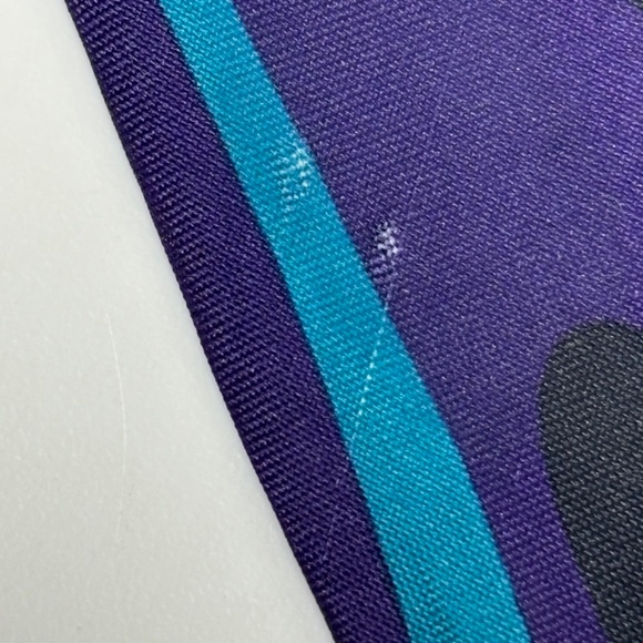 Italian Silk House Collezione Mens Neck Tie Purple Blue Aqua White Swirl Vintage - Picture 5 of 6